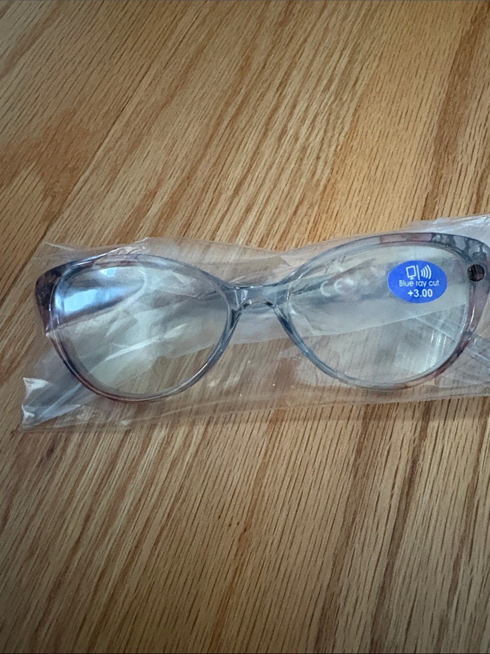 Blue Light Blocking Reading Glasses - Clear/Pink Cat Eye +3.00